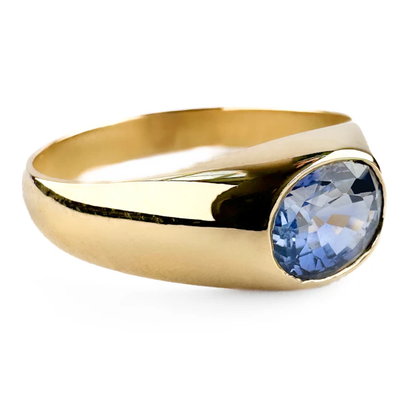 Ceylon Sapphire Solitaire Gypsy Ring - Saddingtons Jewellery Stand 375 - image 3