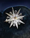 A fine Victorian Diamond Starburst Brooch, in 15ct Gold (silver tipped), with later Rhodium plating. Circa 1890. - image 4