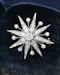 A fine Victorian Diamond Starburst Brooch, in 15ct Gold (silver tipped), with later Rhodium plating. Circa 1890. - image 1