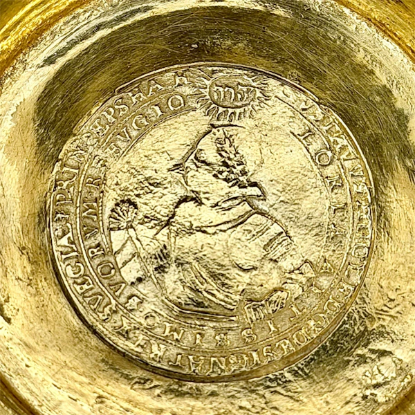 Latvian 18th century silver gilt cup and cover, c.1740 by Georgs Fridrihs Gronavs, c.1740. - image 5