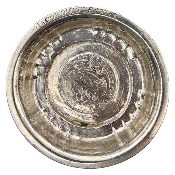 Latvian 18th century silver gilt cup and cover, c.1740 by Georgs Fridrihs Gronavs, c.1740. - image 8