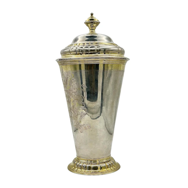 Latvian 18th century silver gilt cup and cover, c.1740 by Georgs Fridrihs Gronavs, c.1740. - image 4