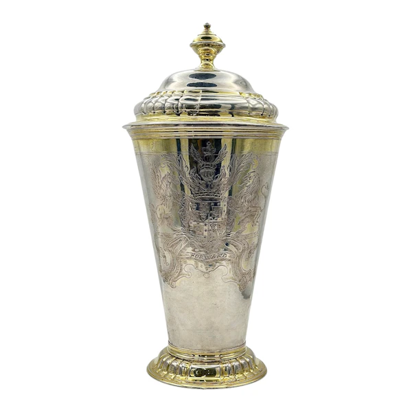 Latvian 18th century silver gilt cup and cover, c.1740 by Georgs Fridrihs Gronavs, c.1740. - image 3