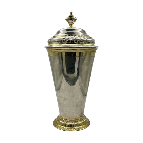Latvian 18th century silver gilt cup and cover, c.1740 by Georgs Fridrihs Gronavs, c.1740. - image 2
