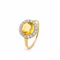 1950s Ceylon Yellow Sapphire (3.2cts) & Diamond Ring - image 1