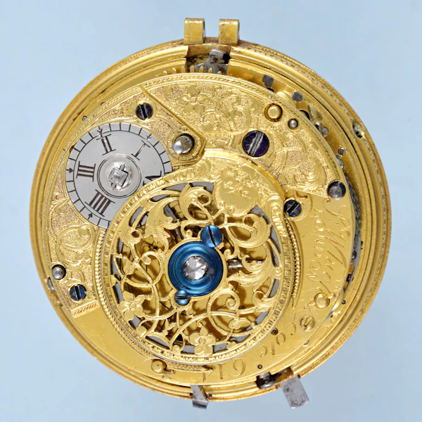Gold Champleve Dial Quarter Repeating Repousse - image 9