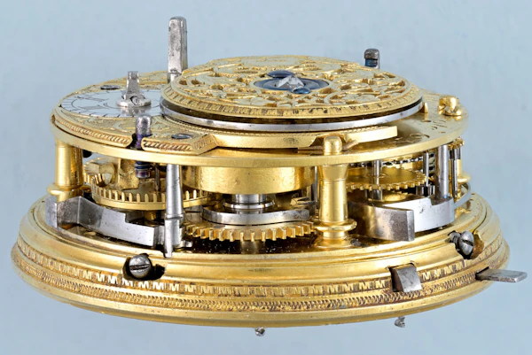 Gold Champleve Dial Quarter Repeating Repousse - image 8