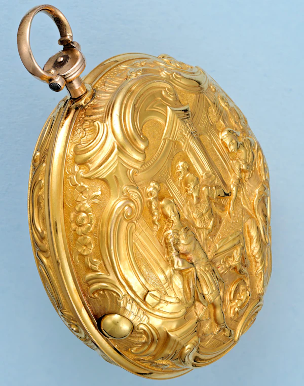 Gold Champleve Dial Repousse & Protective Outer - image 6