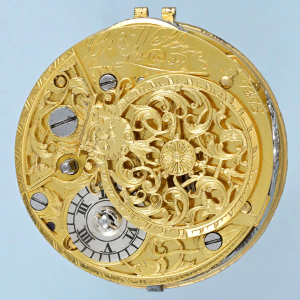 Gold Champleve Dial Repousse & Protective Outer - image 8
