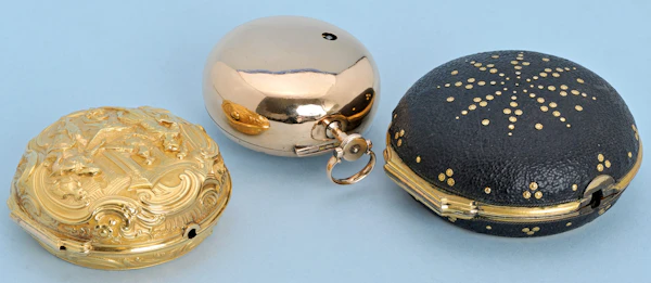 Gold Champleve Dial Repousse & Protective Outer - image 5