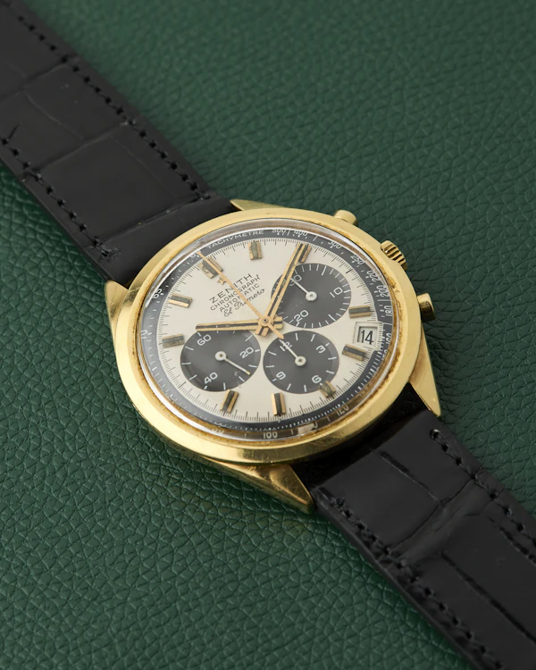 Zenith El Primero Ref. G581 Vintage Chronograph 18K Yellow Gold - image 9