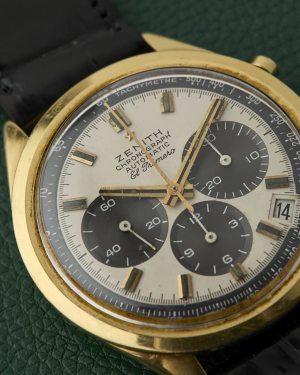 Zenith El Primero Ref. G581 Vintage Chronograph 18K Yellow Gold - image 8