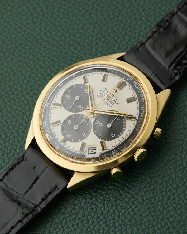 Zenith El Primero Ref. G581 Vintage Chronograph 18K Yellow Gold - image 6