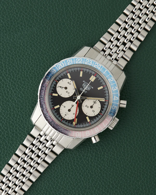 Heuer Autavia GMT Ref. 2446C MK2 Pepsi Vintage Chronograph - image 3