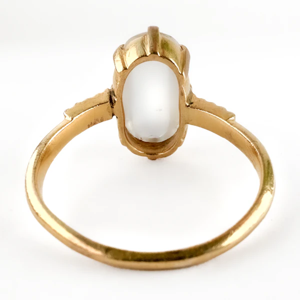 Vintage Moonstone Solitaire Ring - Saddingtons Jewellery Stand 375 - image 3