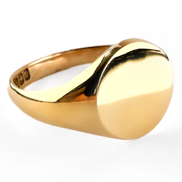 1913 Oxford Gold Signet Ring - Saddingtons Jewellery Stand 375 - image 3