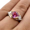 Vintage Pink Sapphire & Diamond 3 Stone Ring - Saddingtons Jewellery Stand 375 - image 4