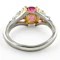 Vintage Pink Sapphire & Diamond 3 Stone Ring - Saddingtons Jewellery Stand 375 - image 3