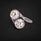 Antique Edwardian Platinum "Toi et Moi" Old Cut Diamond Ring (circa - image 1