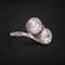 Antique Edwardian Platinum "Toi et Moi" Old Cut Diamond Ring (circa - image 3
