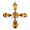 Victorian Citrine Cross Pendant - Saddingtons Jewellery Stand 375 - image 2