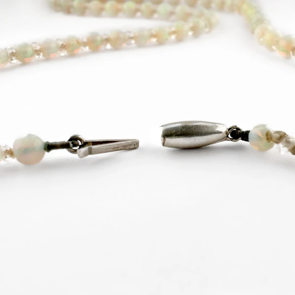 Edwardian Graduated Opal Bead Necklace - Saddingtons Jewellery Stand 375 - image 3