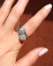 Antique Edwardian Platinum "Toi et Moi" Old Cut Diamond Ring (circa - image 5