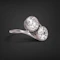 Antique Edwardian Platinum "Toi et Moi" Old Cut Diamond Ring (circa - image 6