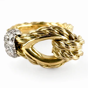 Kutchinsky Diamond Rope Knot Ring - Saddingtons Jewellery Stand 375