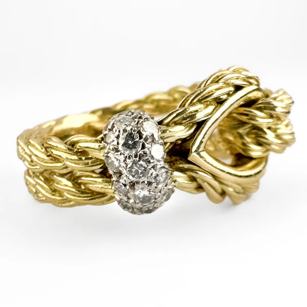 Kutchinsky Diamond Rope Knot Ring - Saddingtons Jewellery Stand 375 - image 2