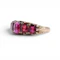 Antique Ruby and Gold Carved Five Stone Ring, Circa 1910 - image 5