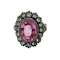 Antique French Pink Spinel, Diamond, Silver and Gold Cluster Ring, Circa 1830 - image 5