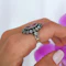 Antique French Pink Spinel, Diamond, Silver and Gold Cluster Ring, Circa 1830 - image 6
