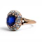 Victorian Kashmir Sapphire, Diamond and Gold Cluster Ring, Circa 1890 - image 3