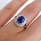 Victorian Kashmir Sapphire, Diamond and Gold Cluster Ring, Circa 1890 - image 2