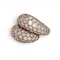 Vintage Van Cleef and Arpels Diamond and Gold Double Bombé Ring, Circa 1980 - image 5