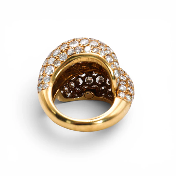 Vintage Van Cleef and Arpels Diamond and Gold Double Bombé Ring, Circa 1980 - image 6