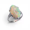 Art Deco Opal, Diamond and Platinum Ring, Circa 1930 - image 2