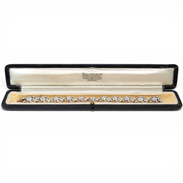 Boucheron Art Nouveau Diamond and Platinum Bracelet, Circa 1910, 6.50 Carats - image 3