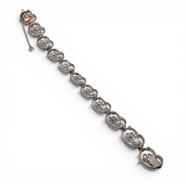 Boucheron Art Nouveau Diamond and Platinum Bracelet, Circa 1910, 6.50 Carats - image 7