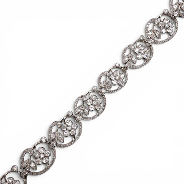 Boucheron Art Nouveau Diamond and Platinum Bracelet, Circa 1910, 6.50 Carats - image 4