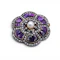 Belle Époque Austrian Amethyst, Pearl, Diamond, Silver and Gold Brooch, Circa 1910 - image 3