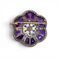 Belle Époque Austrian Amethyst, Pearl, Diamond, Silver and Gold Brooch, Circa 1910 - image 5