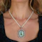 Belle Époque Grand Duchess Alexandra of Mecklenburg-Schwerin Aquamarine, Diamond, Ruby, Pearl Pendant Necklace, Circa 1905 - image 2