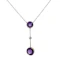 15ct Amethyst and Diamond Drop Spectrum Antiques - image 1