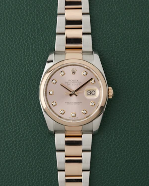 Rolex DateJust Ref. 116201 Salmon Dial Diamonds Full Set 2015