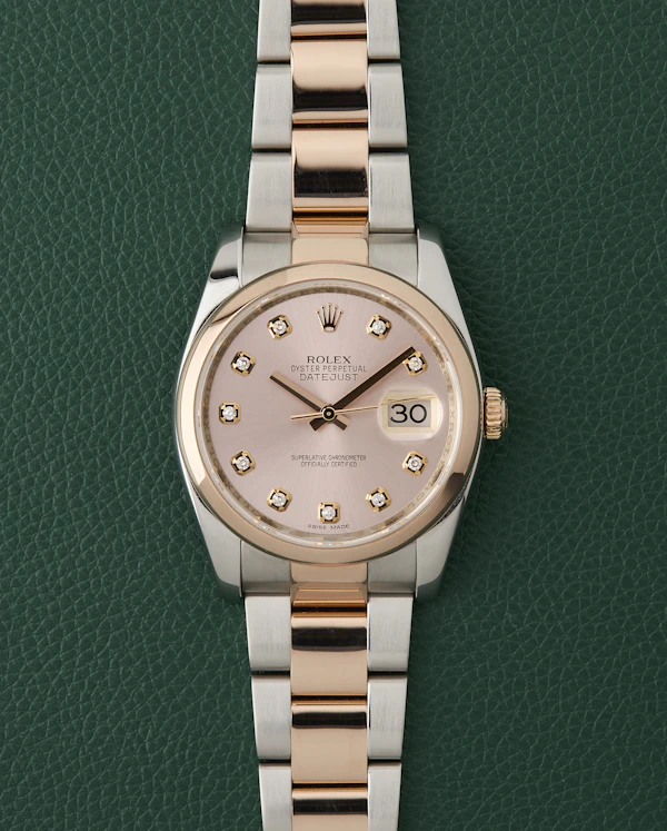 Rolex DateJust Ref. 116201 Salmon Dial Diamonds Full Set 2015 - image 1