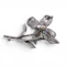 Chaumet Vintage Diamond and Platinum Flower Brooch, With White Gold Fittings, Circa 1979 - image 5