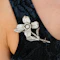 Chaumet Vintage Diamond and Platinum Flower Brooch, With White Gold Fittings, Circa 1979 - image 4