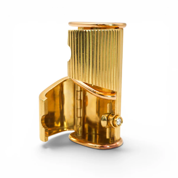 Vintage Giaconi & Gioli Italian Gold and Diamond Double Pill Box, Circa 1970 - image 3